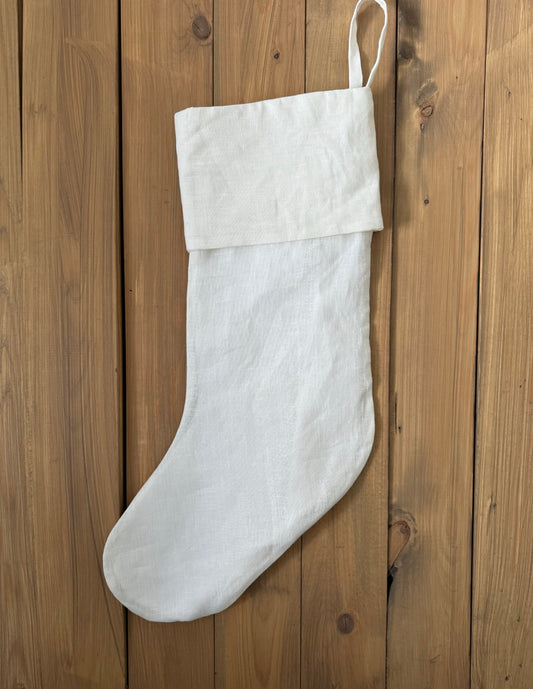 Linen Stocking - Cream