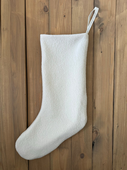 Minimalist Boiled Wool Stocking