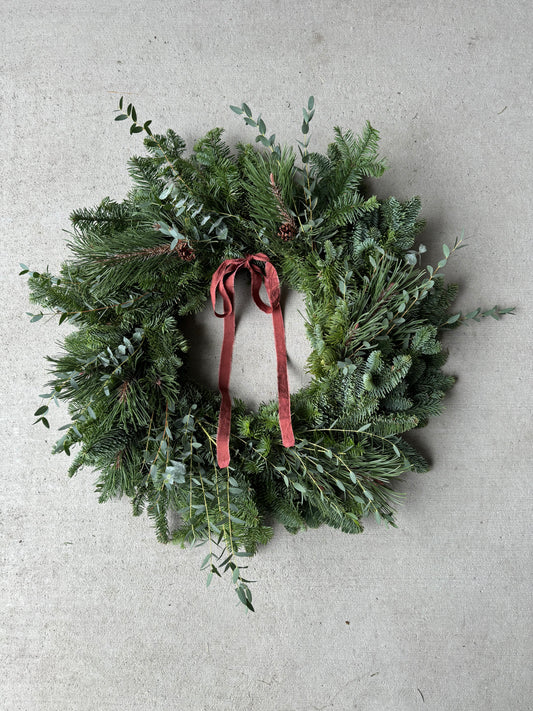 Noble Fir, Pine & Eucalyptus Wreath