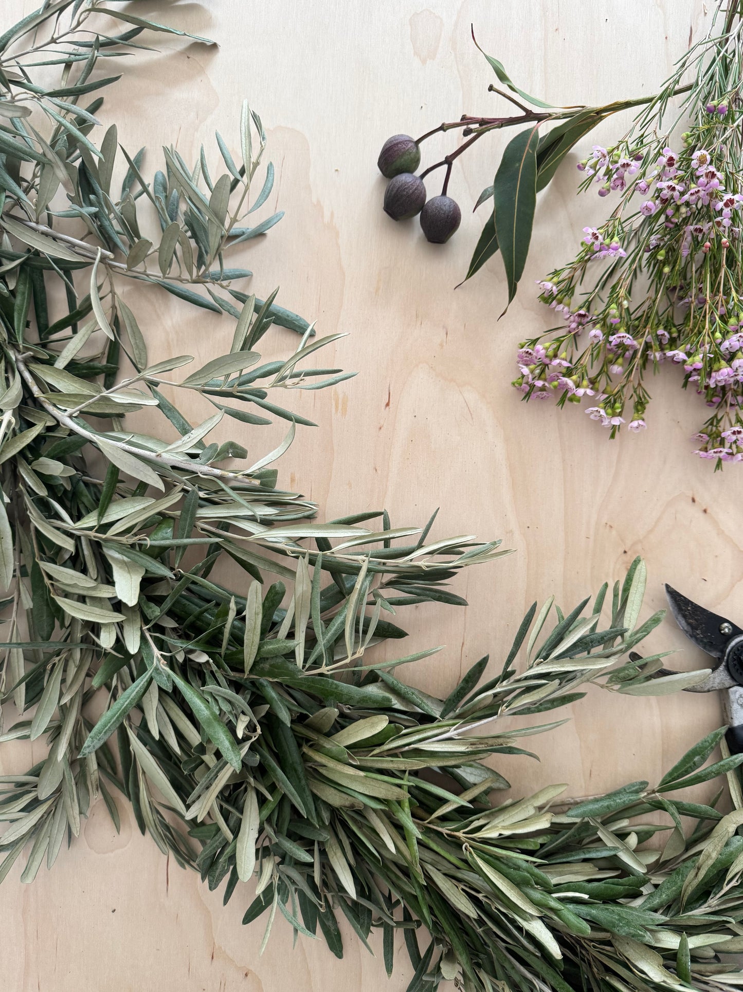 Fresh Garland - Olive Branches