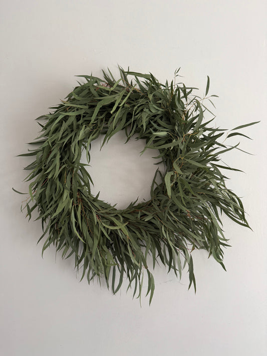 Fresh Eucalyptus Wreath - Feather