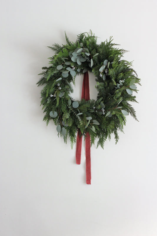 Eucalyptus, Noble Fir & Cedar Wreath